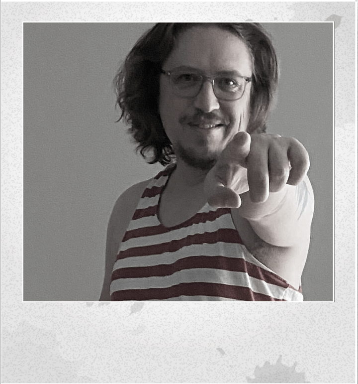 Chris points at you.'